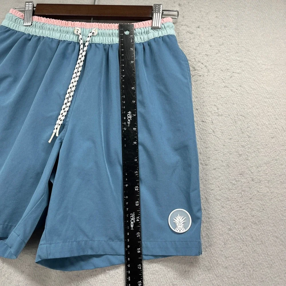 Chubbies Swim Shorts Men Small Blue 7 Inch Inseam Lined Trunk Beach Board Summer